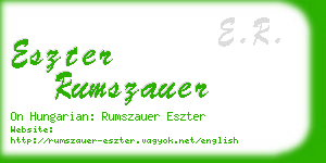 eszter rumszauer business card